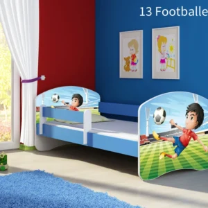 Dječji krevet ACMA s motivom, bočna plava 180x80 cm 13 Footballer