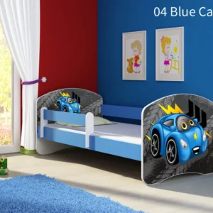 Dječji krevet ACMA s motivom, bočna plava 180x80 cm 04 Blue Car