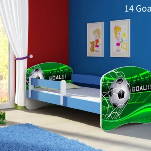 Dječji krevet ACMA s motivom, bočna plava 160x80 cm 14 Goal