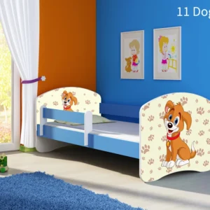 Dječji krevet ACMA s motivom, bočna plava 160x80 cm 11 Dog