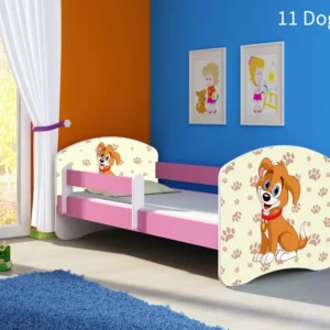 Dječji krevet ACMA s motivom, bočna roza 180x80 cm 11 Dog