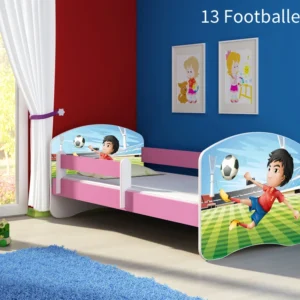 Dječji krevet ACMA s motivom, bočna roza 160x80 cm 13 Footballer
