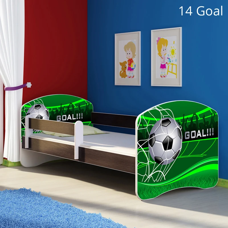 Dječji krevet ACMA s motivom, bočna wenge 160x80 cm 14 Goal