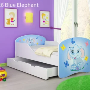 Dječji krevet ACMA s motivom + ladica 140x70 cm 26 Blue Elephant
