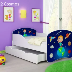 Dječji krevet ACMA s motivom + ladica 140x70 cm 22 Cosmos