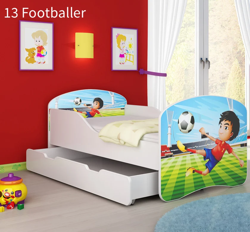Dječji krevet ACMA s motivom + ladica 140x70 cm 13 Footballer