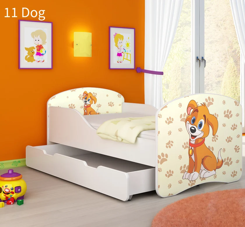 Dječji krevet ACMA s motivom + ladica 140x70 cm 11 Dog