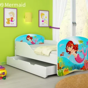 Dječji krevet ACMA s motivom + ladica 140x70 cm 09 Mermaid