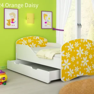 Dječji krevet ACMA s motivom + ladica 160x80 cm 24 Orange Daisy
