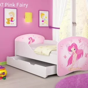 Dječji krevet ACMA s motivom + ladica 160x80 cm 07 Pink Fairy