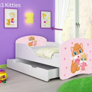 Dječji krevet ACMA s motivom + ladica 180x80 cm 33 Cats