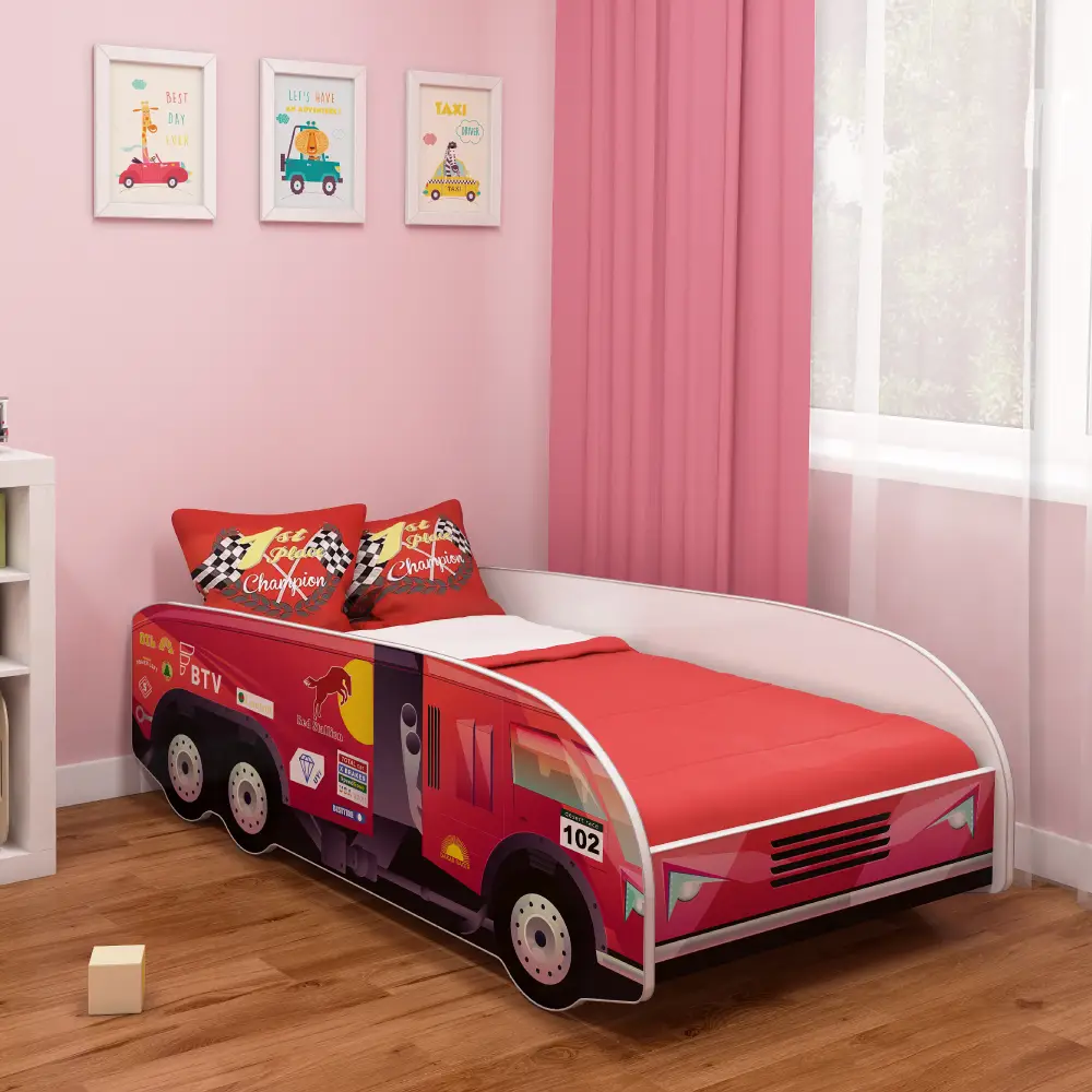 Dječji krevet ACMA TRUCK 140x70 cm 03 Dakar crvena