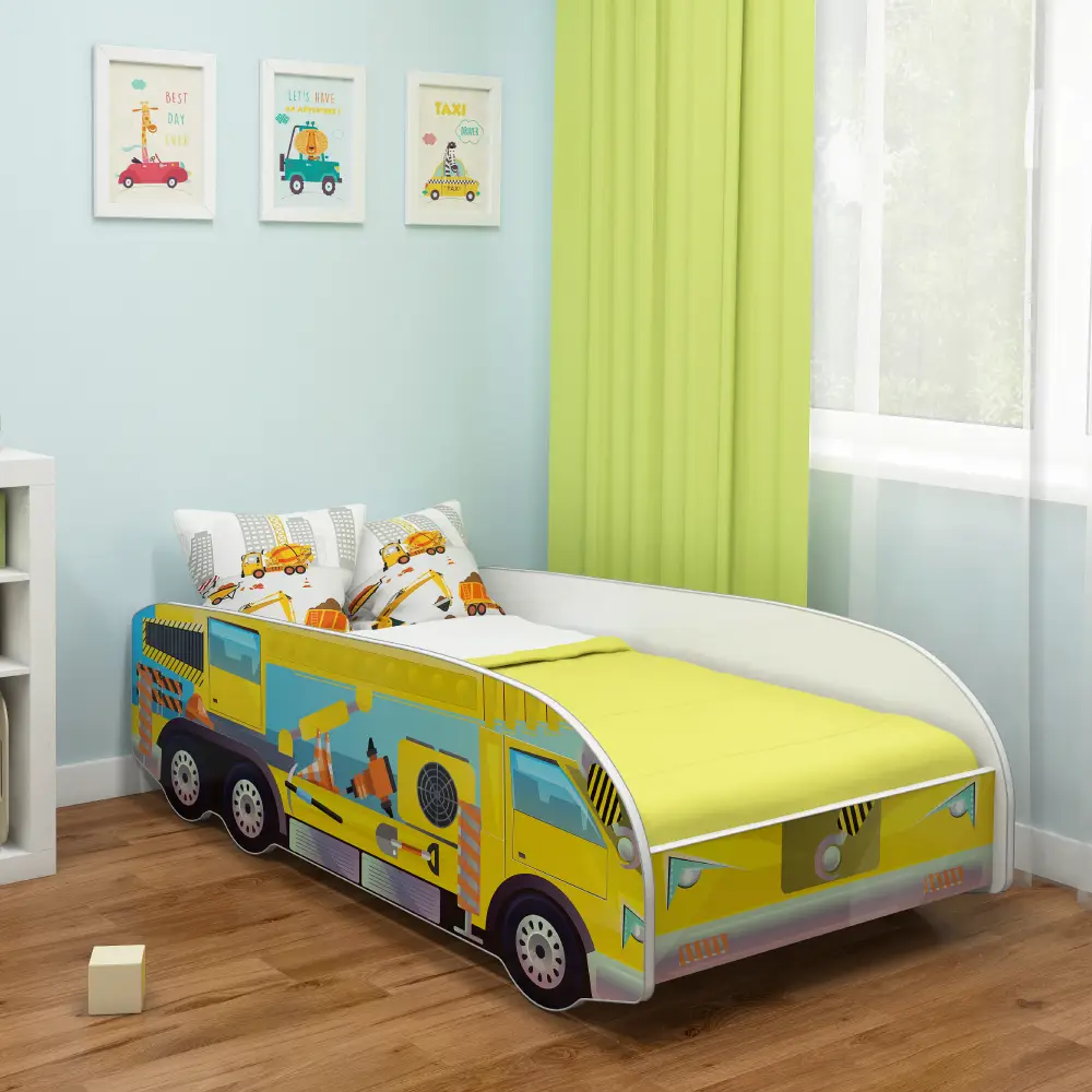 Dječji krevet ACMA TRUCK 140x70 cm 02 Dizalica