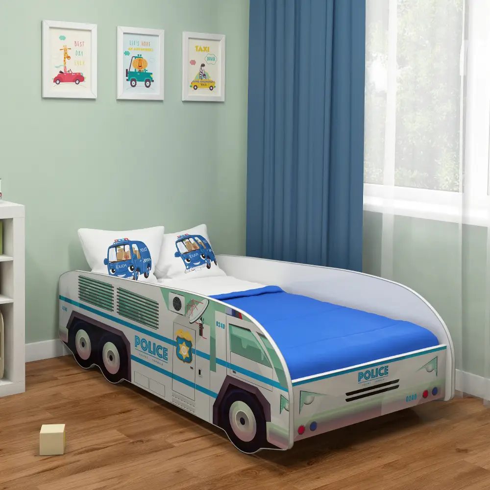 Dječji krevet ACMA TRUCK 140x70 cm 01 Policija