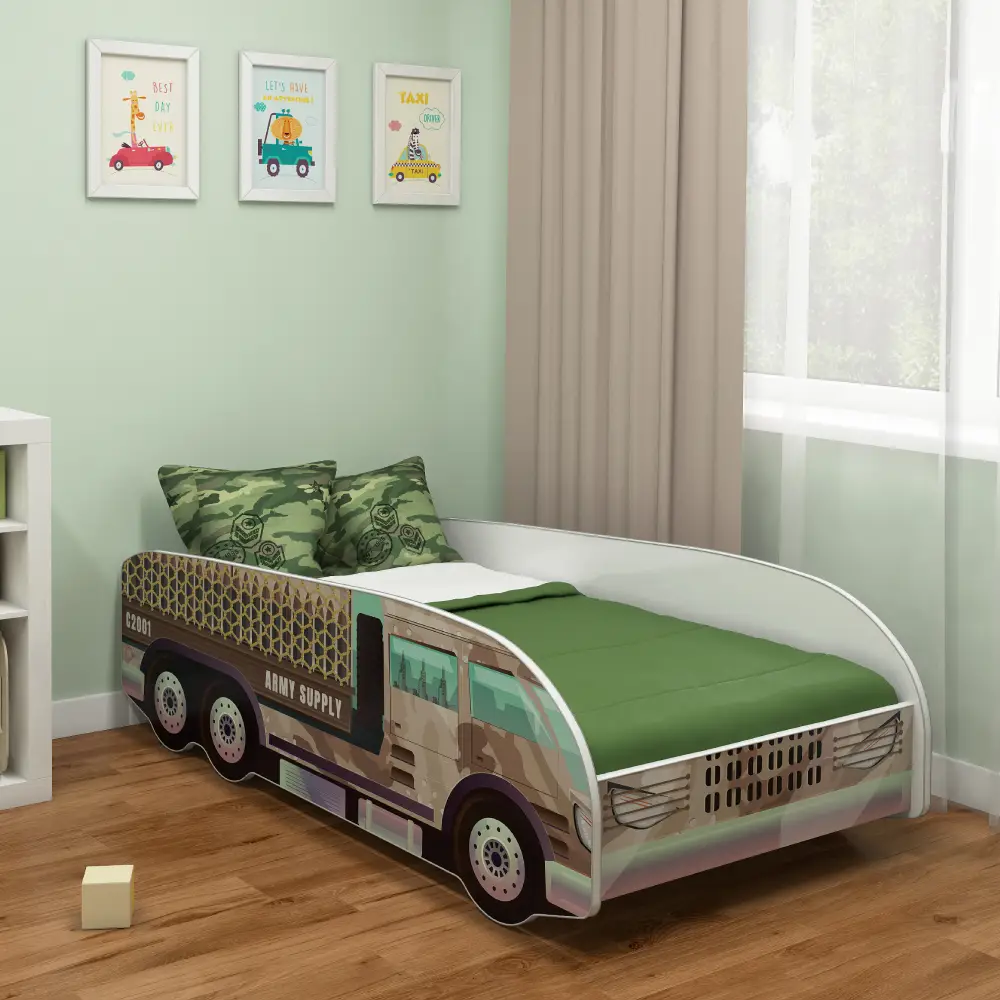 Dječji krevet ACMA TRUCK 160x80 cm 10 Vojska