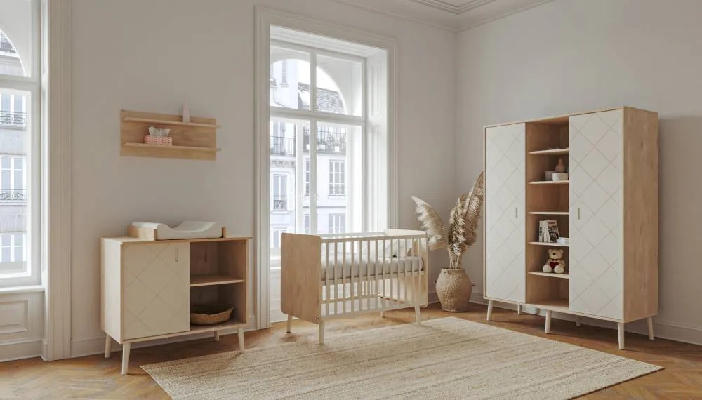 Faktum Peak kinderbet 120x60 cm, Natural Oak-White