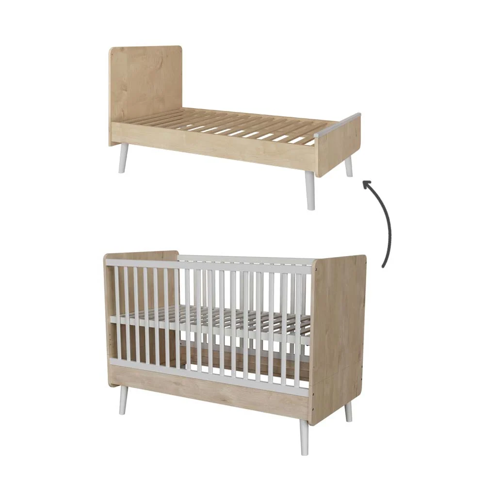 Faktum Peak kinderbet/krevet 140x70 cm, Natural Oak-White