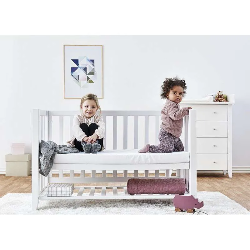 Hoppekids ANTON - Krevetac za bebe - 60x120 cm. - Bijela