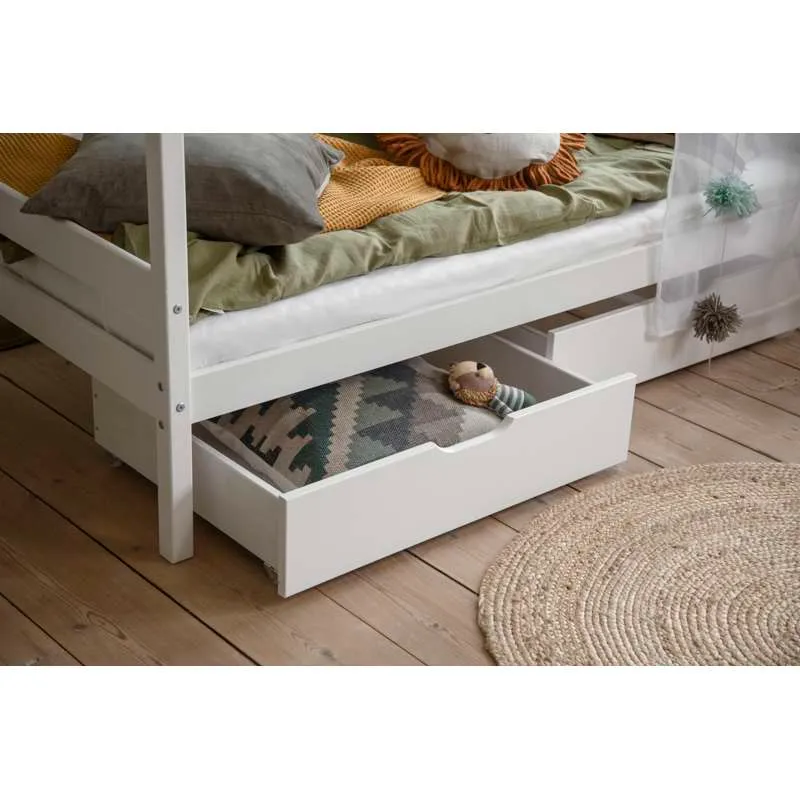 Hoppekids ECO Comfort - Husseng m. Skuffeset - 70x160 cm. - Bijela