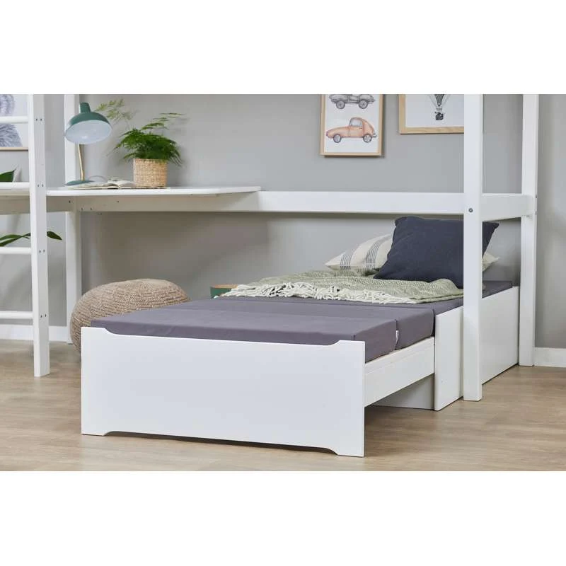 Hoppekids ECO Dream - MEGA Krevet s Lounge Modulom i Stolnom Pločom - 90x200 cm. - Bijela