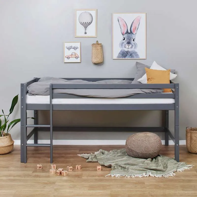 Hoppekids ECO Dream - Moja boja poluvisoki krevet - 90x200 cm. - Dimnjaka biser