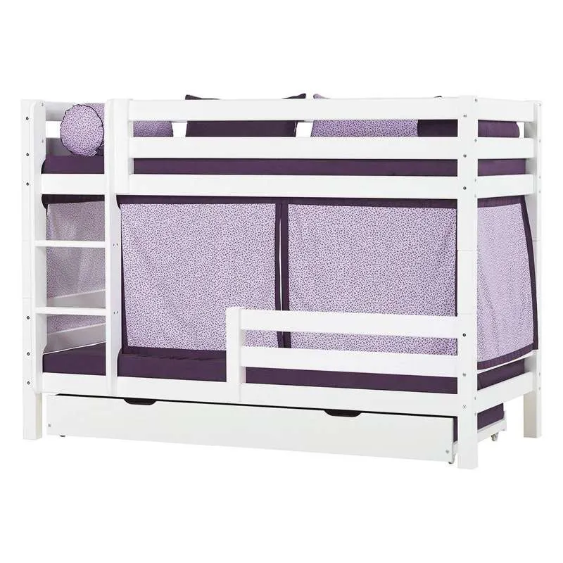 Hoppekids ECO Luxury - Krevet na kat - 150 cm. - 90x200 cm. - Dva kreveta - Fleksibilna podnica - Bijela