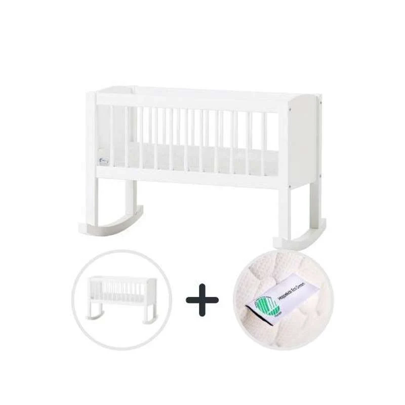 Hoppekids Kolijevka s ECO Dream madracem - 40x80 cm. - Bijela