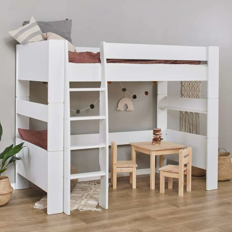 Hoppekids PURE - Visoki krevet - 90x200 cm - Bijela