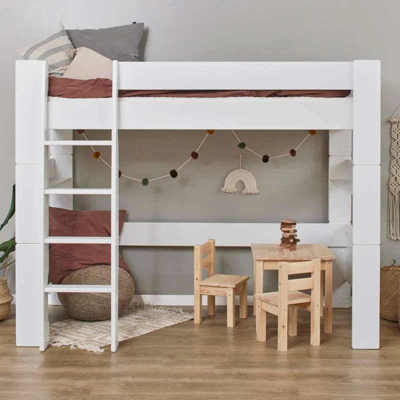 Hoppekids PURE - Visoki krevet - 90x200 cm - Bijela