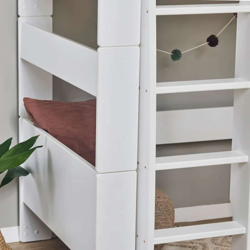 Hoppekids PURE - Visoki krevet - 90x200 cm - Bijela