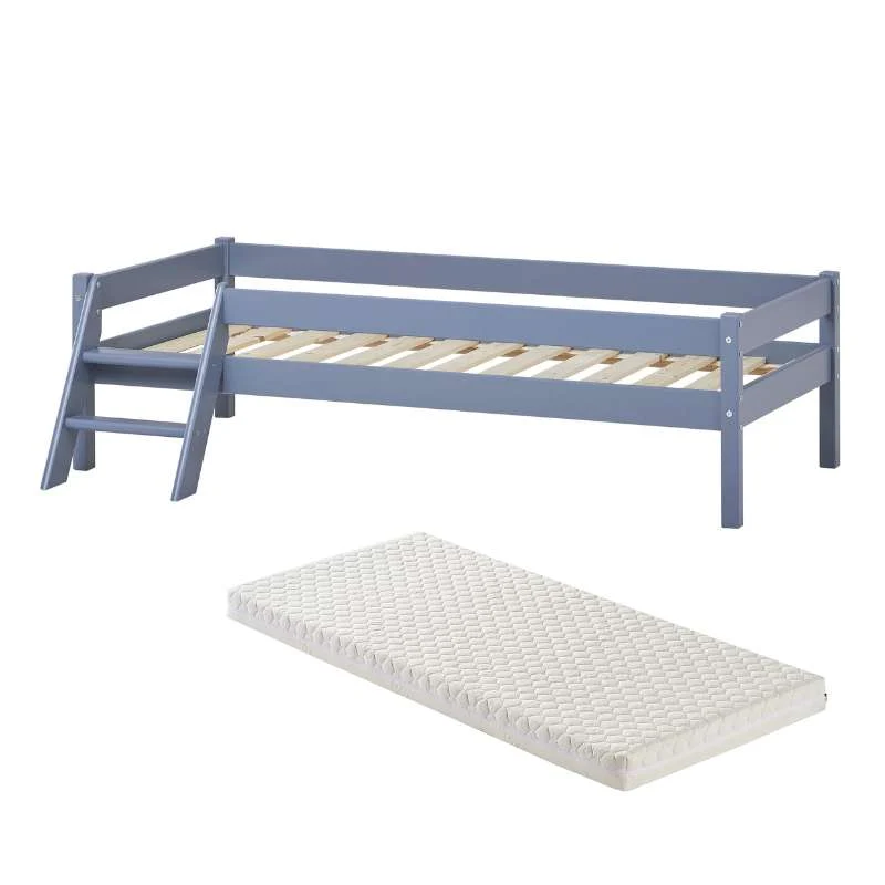 Kid'oh Juniorska postelja s Sweet Dream madracem - Svanemærket - 70x160 cm - Siva