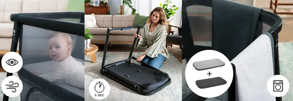 Kinderkraft Krevetić SOFI PLUS 4u1, sivi