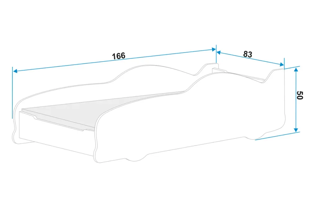 Krevet BMS Cars 160x80 crvena