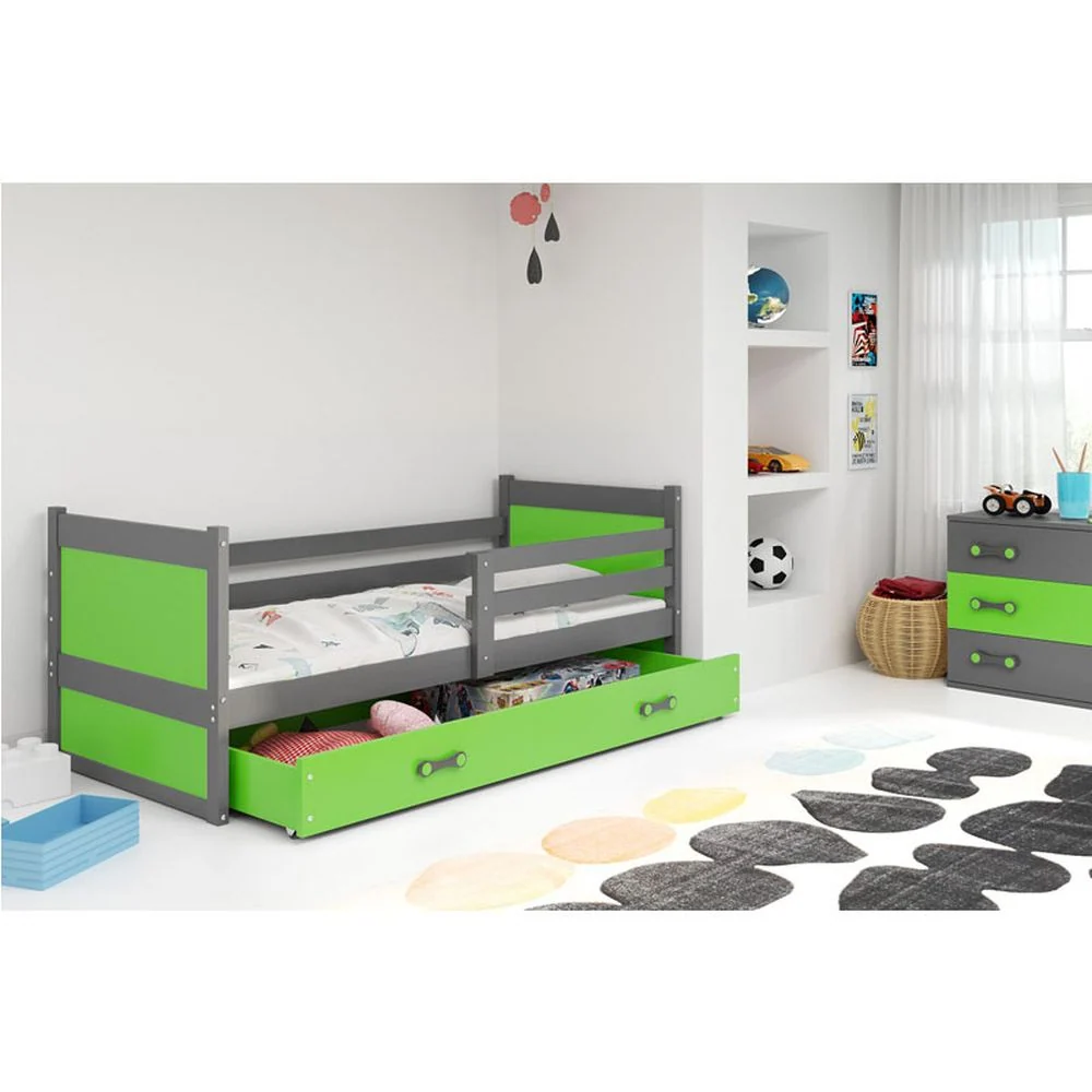 Krevet BMS Rico + ladica 190x80 cm, GRF zelena
