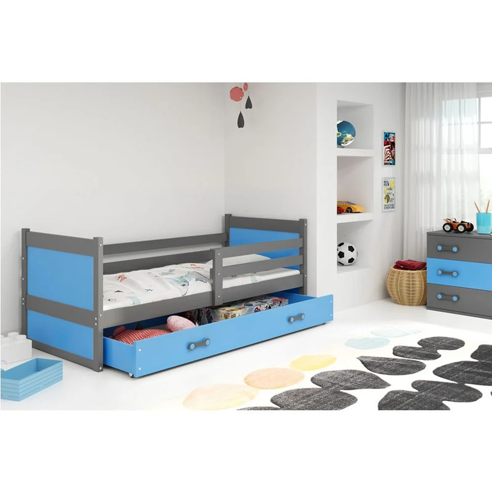 Krevet BMS Rico + ladica 200x90 cm, GRF plava