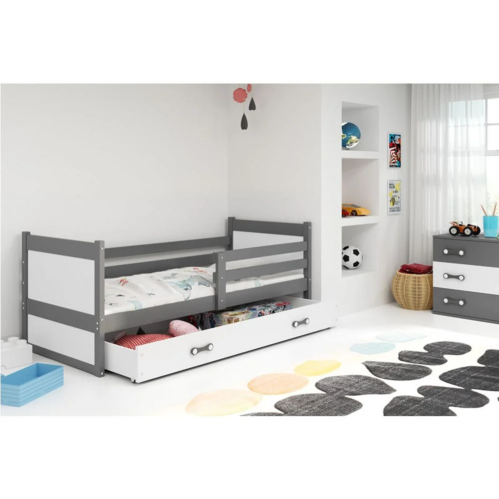 Krevet BMS Rico + ladica 200x90 cm, GRF bijela