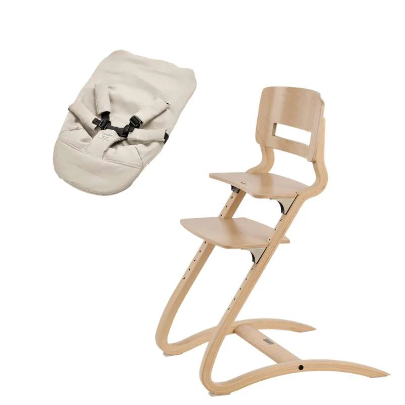 Leander Louie™ Visoka stolica s baby uloškom - Bukva/Prirodan