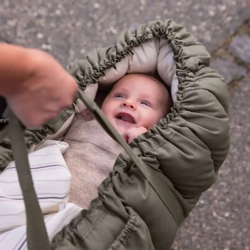 Sebra 3-u-1 Babynest - Tamno maslinasta
