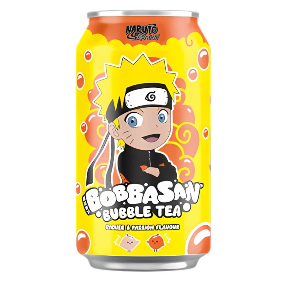 Naruto Bobbasan Ultra Ice Tea Lychee & Passion Fruit, bubble tea s okusom ličija i marakuje od 320ml
