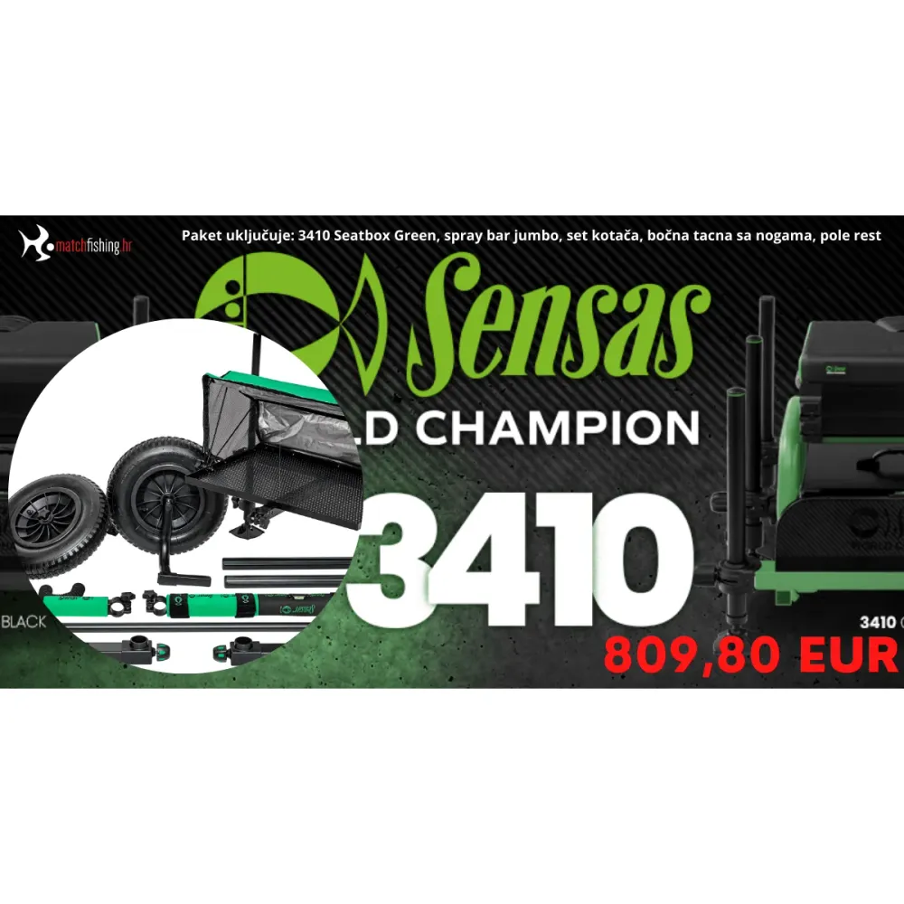 SET SENSAS WORLD CHAMPION 3410 BOX - BLACK