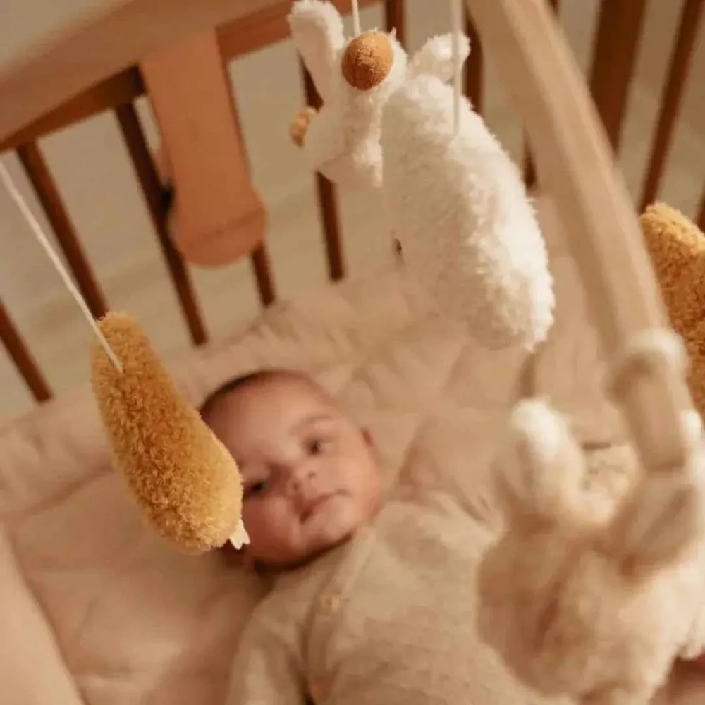 Little Dutch® Drveni glazbeni vrtuljak Newborn Naturals