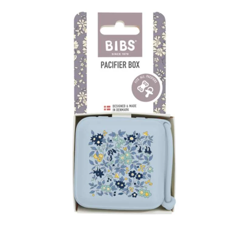 Vrhunski vrtić BIBS Accessories Pacifier Box - Sutteboks - Liberty - Chamomille Lawn/Baby Blue