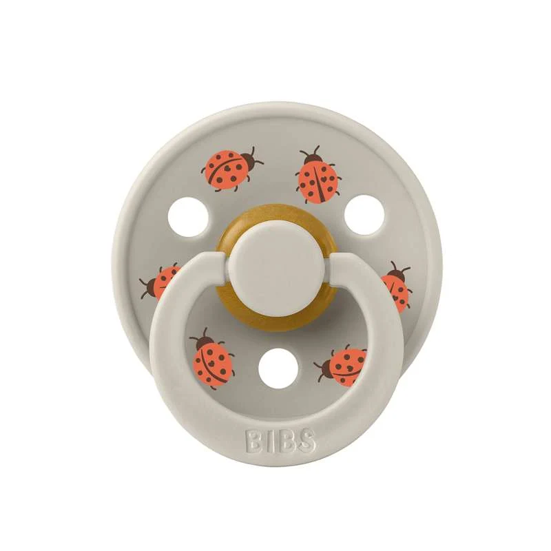 BIBS Rund Colour Sut - Str. 1 - Naturgummi - Studio - Ladybug - Sand