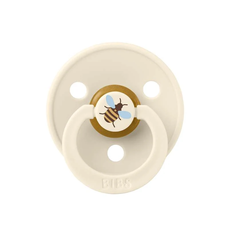 BIBS Rund Colour Sut - Str. 1 - Naturgummi - Studio - Bumblebee - Ivory