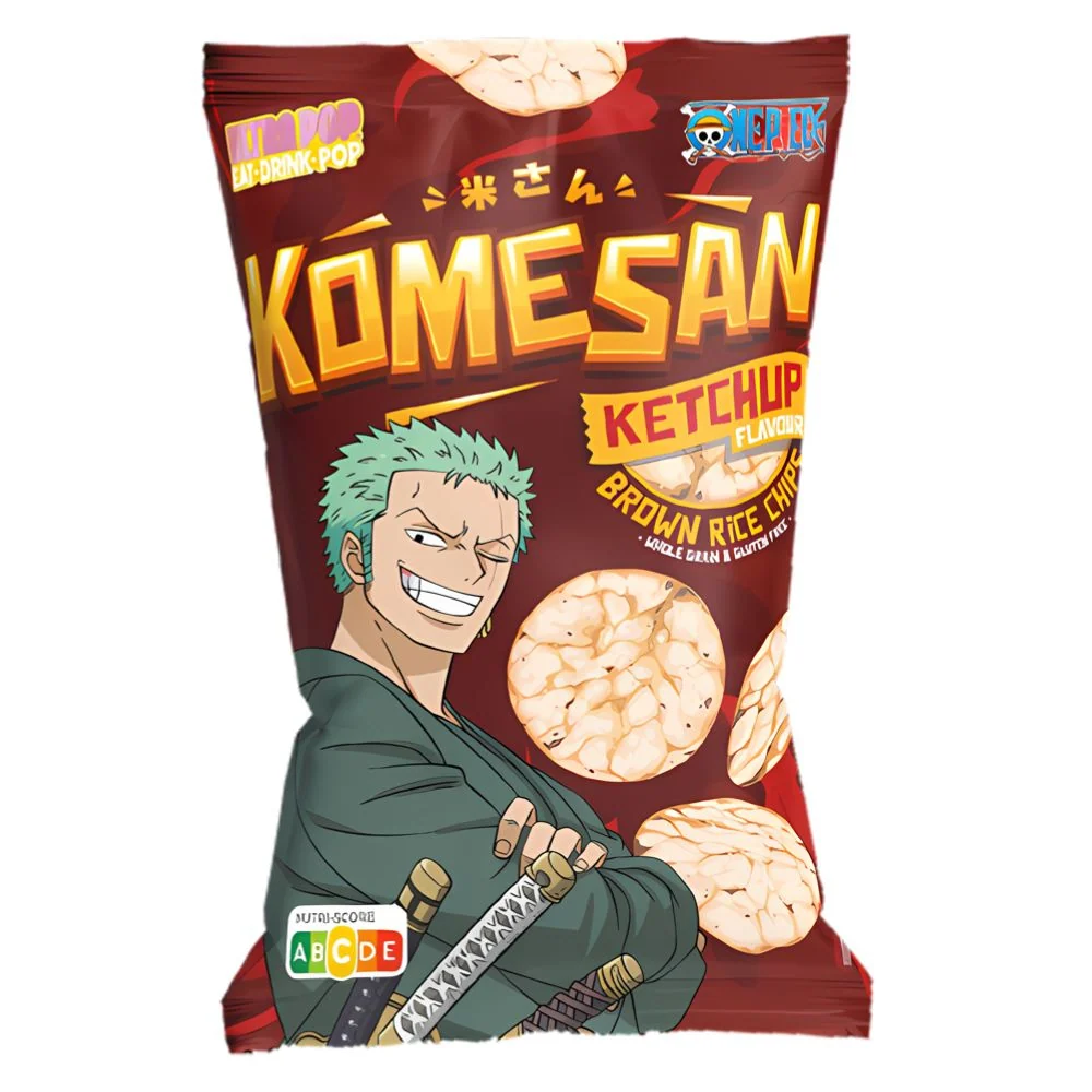 Ultra Pop Komesan Zoro Ketchup Rice Chips, rižini čips s okusom kečapa od 60g