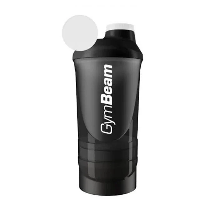 Shaker višedjelni crni GymBeam 600ml