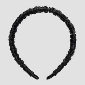 100% prirodna svilena crna Twisty svilena traka za kosu