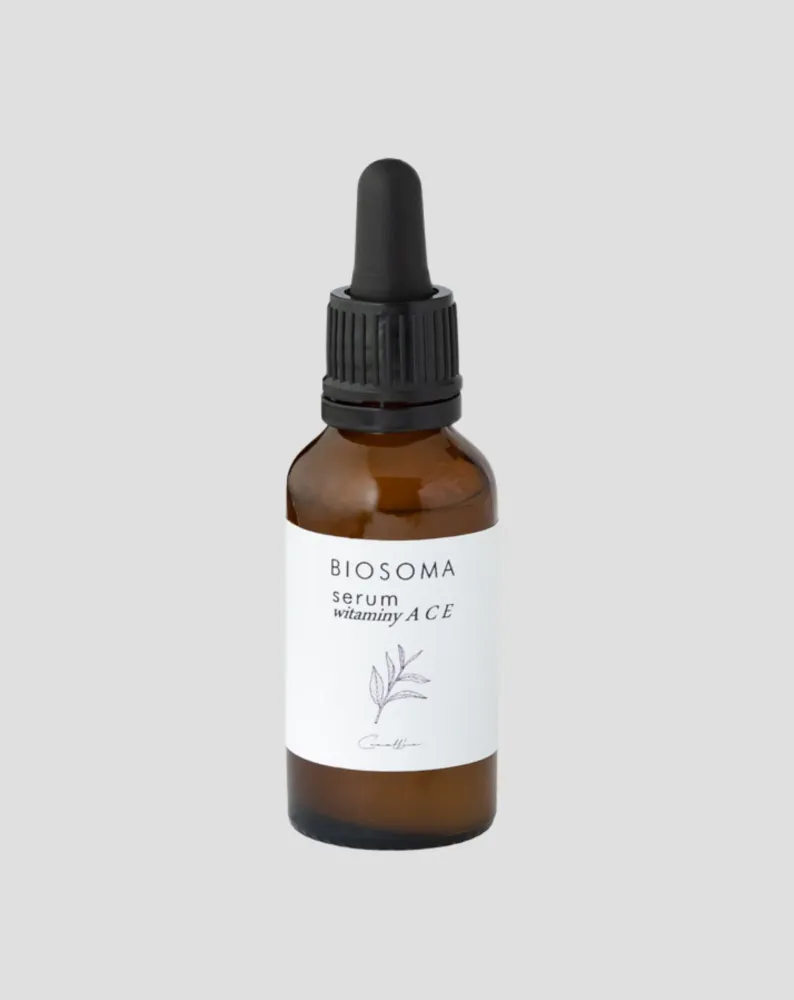 ACE vitaminski serum za lice, ujednačava boju, hrani i zaglađuje Biosoma