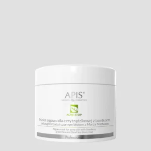 Acne-Stop maska od algi za kožu sklonu aknama s bambusom, zelenim čajem i crnim blatom s Mrtvog mora Apis