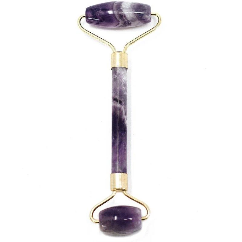 Amethyst valjak za lice s dvostrukim krajevima, masažer za lice